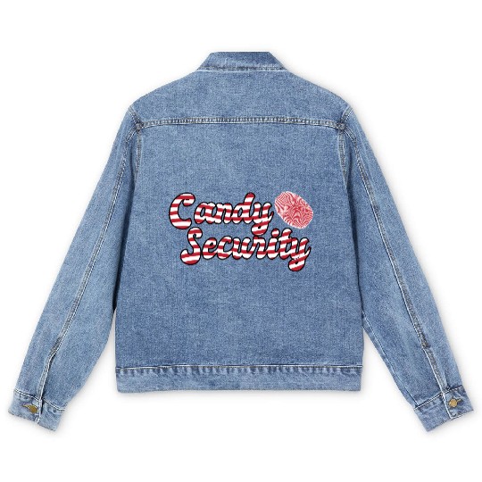 Candy Security Mom Dad Matching Birthday Costume Men's Denim Jackets