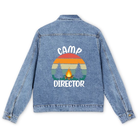 Counselor Camper Summer Camp Director Men's Denim Jackets