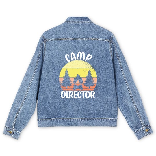 Counselor Camper Summer Camp Director Men's Denim Jackets