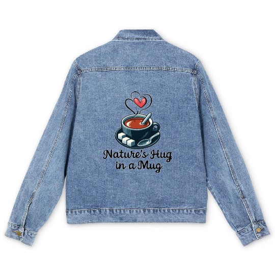 Tea: Nature's Hug in a Mug Men's Denim Jackets