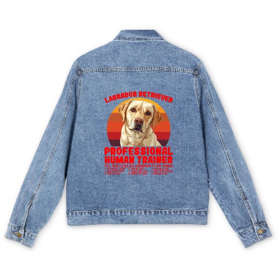 LABRADOR RETRIEVER PROFESSIONAL HUMAN TRAINER Men's Denim Jackets