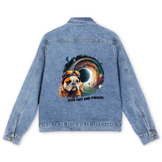 Dog Dad and Proud Men's Denim Jackets