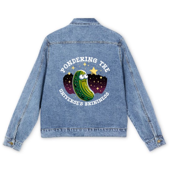 Pickle Lover Funny Pickle Dill pickle Pickled Men's Denim Jackets