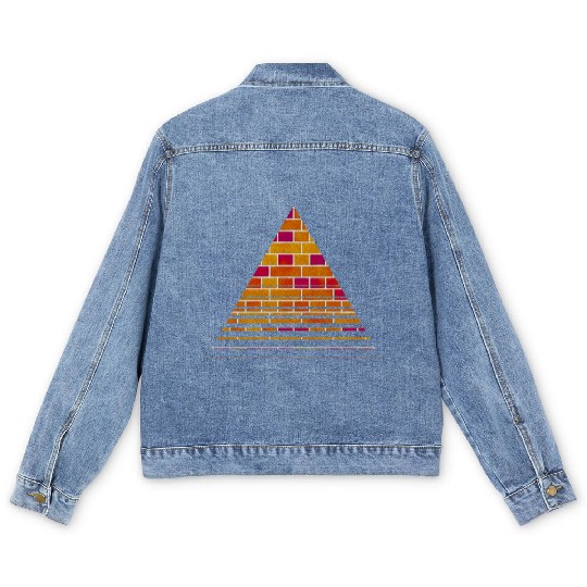 Brick triangle geometric element Men's Denim Jackets