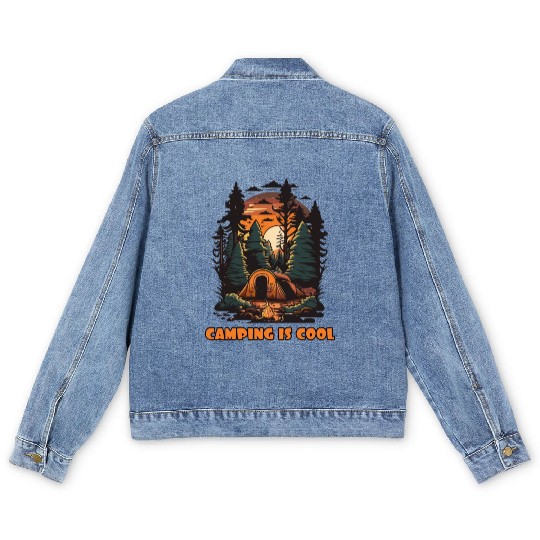 Embrace the coolness of camping Men's Denim Jackets