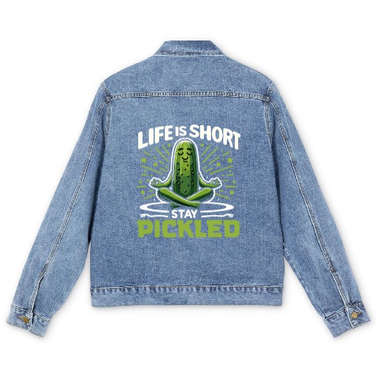 Pickle Lover Funny Pickle Dill pickle Pickled Men's Denim Jackets