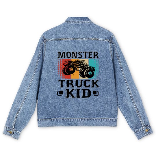 Monster Truck Kid Men's Denim Jackets