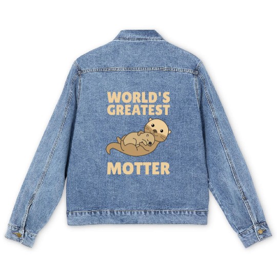Best Motter Otter Game For Mama Sweet Animals Men's Denim Jackets