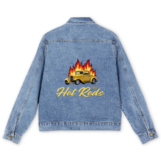 1932 VINTAGE HOT ROD CAR Men's Denim Jackets