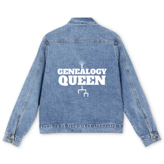 Genealogy Queen Family Lineage Women's Genealogist Men's Denim Jackets