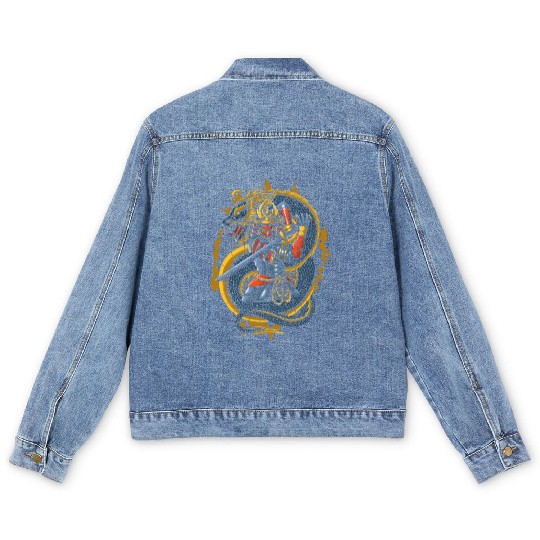 Japanese Samurai Warrior Men's Denim Jackets