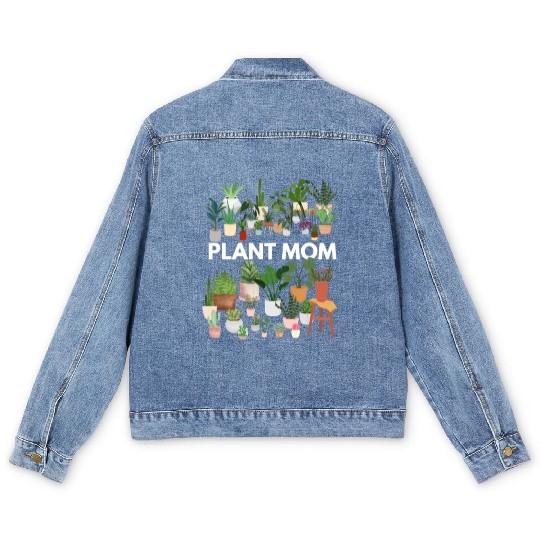 Plant Mom Men's Denim Jackets