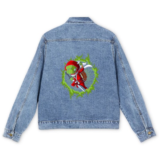 The Fighter Ninja Turtle Men's Denim Jackets