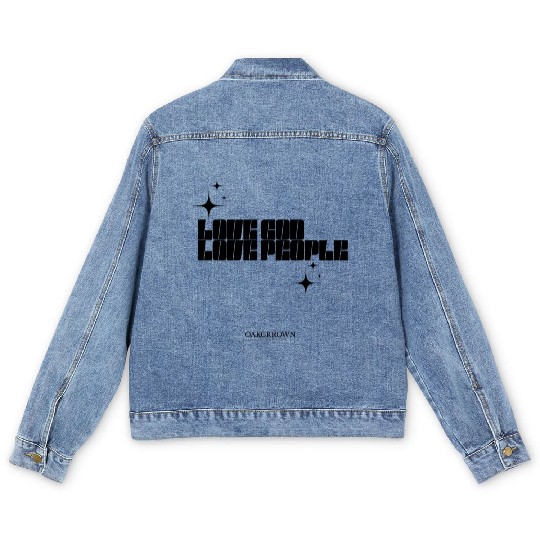 Love God, Love People Men's Denim Jackets