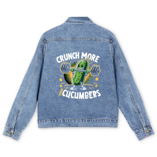 Pickle Lover Funny Pickle Dill pickle Pickled Men's Denim Jackets