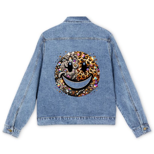 Smiling Bling Graphic Men's Denim Jackets