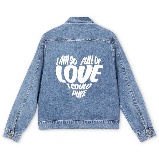 Valentine's Day Girlfriend Heart Men's Denim Jackets
