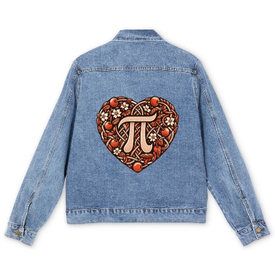 Cherry PI Day Men's Denim Jackets