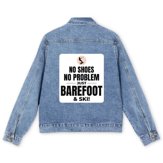 Barefoot Water Skiing Extreme Sports Barefooting Men's Denim Jackets