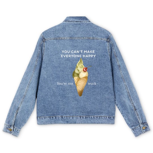 Funny quote|Be You |You’re Not ice cream Truck Men's Denim Jackets