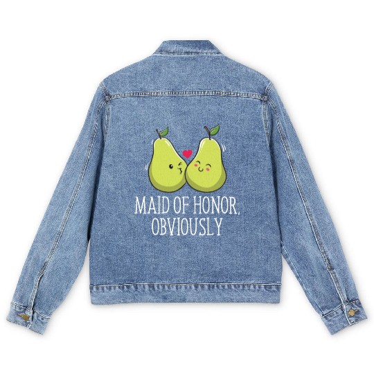 Maid Of Honor Obviously Best Woman Bridesmaid Best Men's Denim Jackets