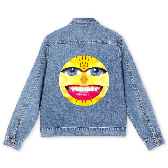 Smile Face Have a Nice Day Promote Happiness Joy Men's Denim Jackets