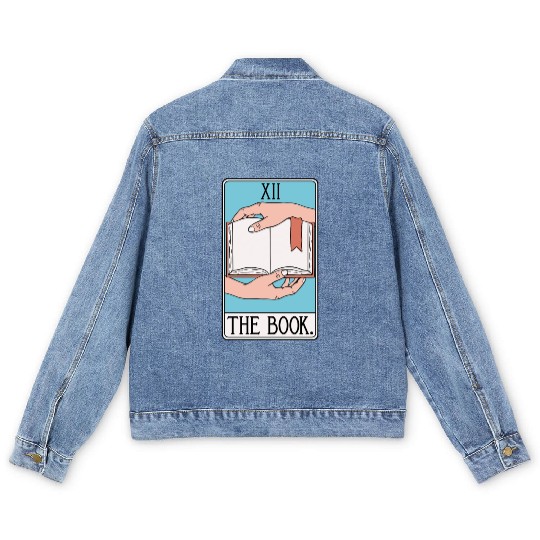 Book Tarot Card - Reading - English Teacher Men's Denim Jackets