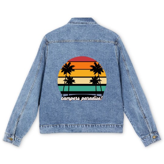 Campers Paradise camping Men's Denim Jackets