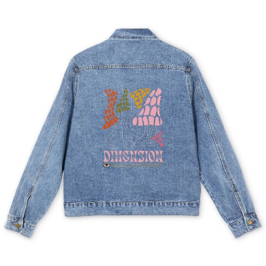 Dimension Psychedelic Illustration Men's Denim Jackets