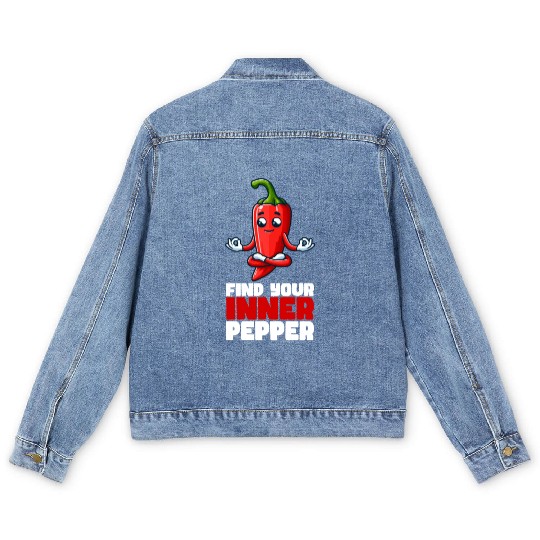 Find Your Inner Pepper Motivational Men's Denim Jackets