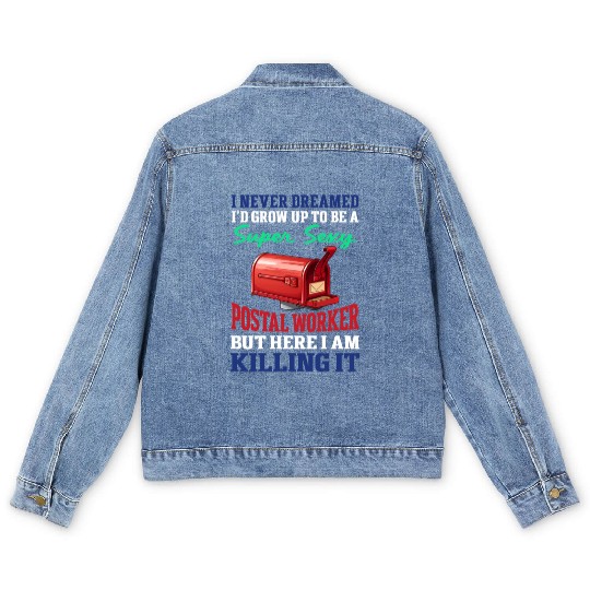 Postal Worker Quote Men's Denim Jackets