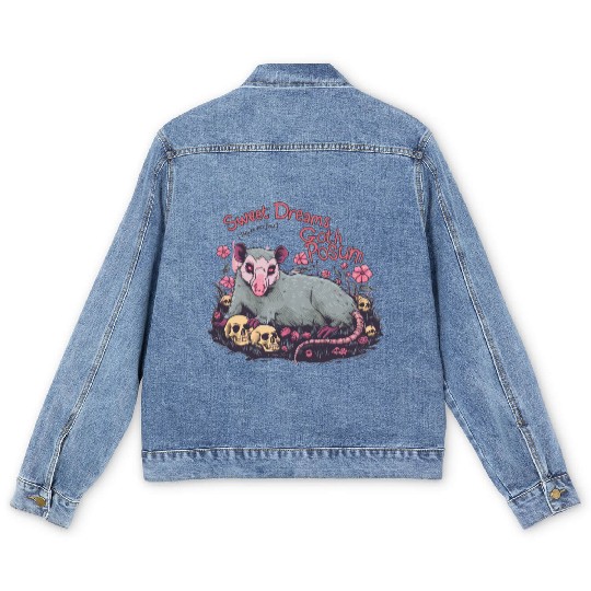 sweet dreams goth possum Street Cats Squad Men's Denim Jackets