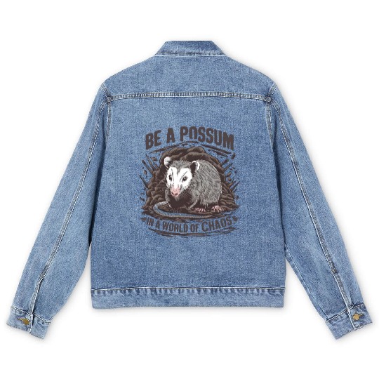 Be a Possum in a world of chaos Street Cats Squad Men's Denim Jackets