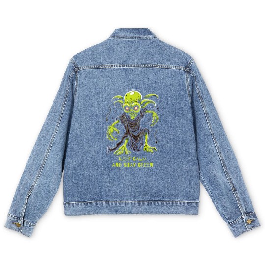 Keep Calm and Stay Green Goblin Men's Denim Jackets