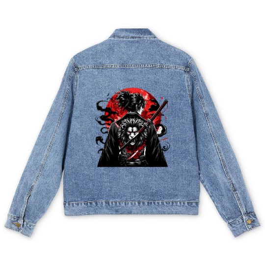 Lion Samurai Men's Denim Jackets