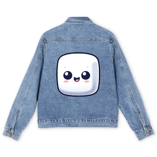 Sweet Marshmallow Sugar Comic Men's Denim Jackets