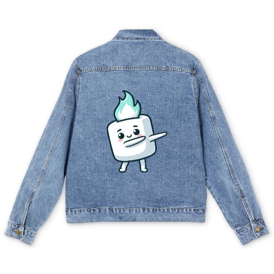 Sweet Marshmallow Sugar Comic Men's Denim Jackets
