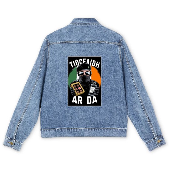 Irish Fathers Day - Tiocfaidh Ár Lá Men's Denim Jackets