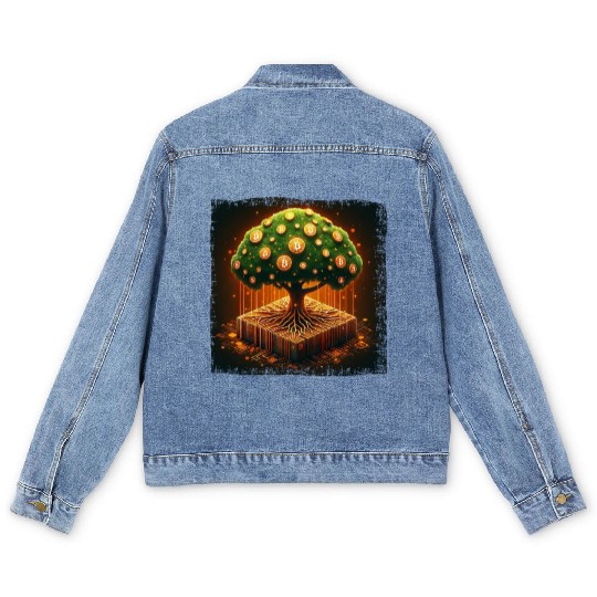 Bitcoin Digital Gold Store of Value Men's Denim Jackets