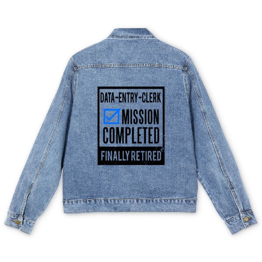 Retirement - Retired Data-Entry-Clerk Men's Denim Jackets