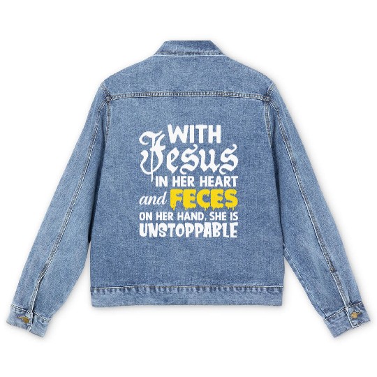 Cringe Jesus Meme Oddly Specific Stupid Weird Men's Denim Jackets