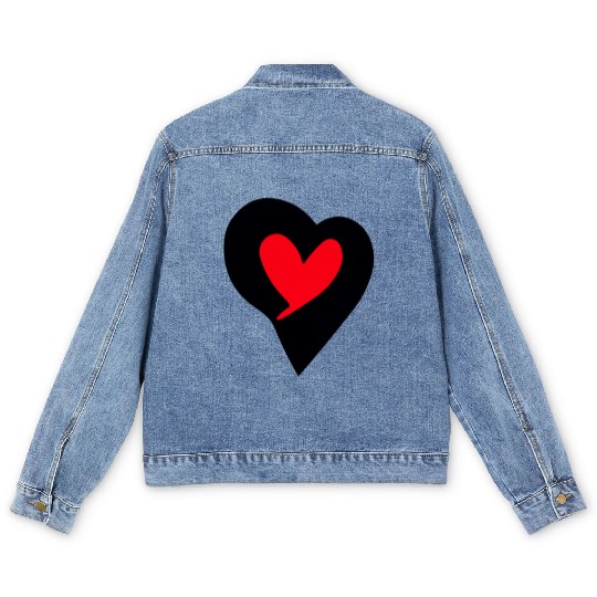 Saint Valentin Heart stylish Logodesign t'Men's Denim Jackets