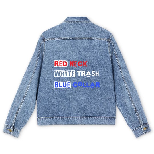 Red White Blue Men's Denim Jackets