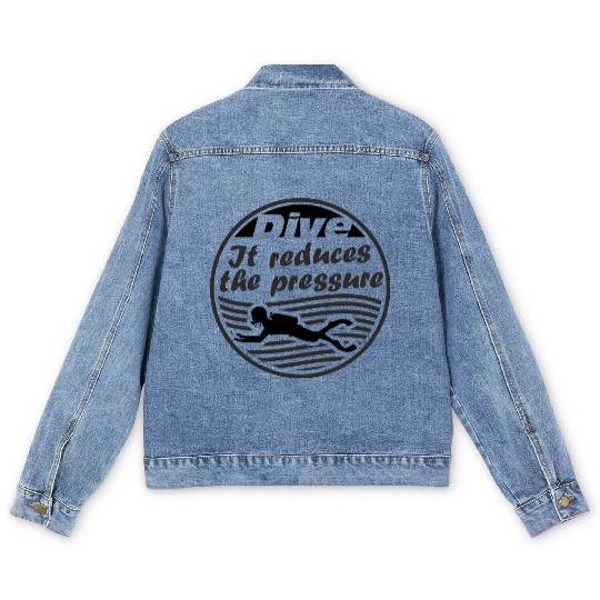 Scuba Diving Inspiration Men's Denim Jackets