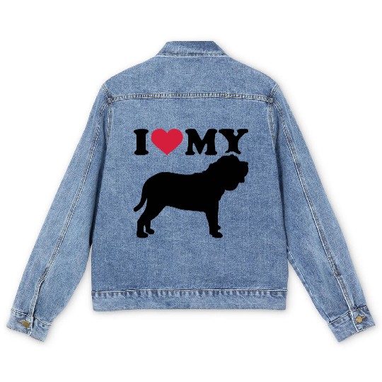I love my Neapolitan Mastiff Men's Denim Jackets