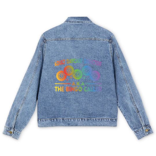 Adult Day Care Director Aka Bingo Caller Men's Denim Jackets