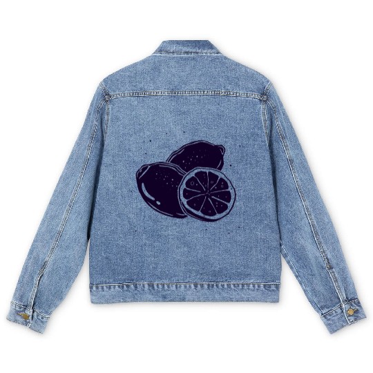 Citrus - Fruit - Orange - Lime - Grapefruit - Lemo Men's Denim Jackets