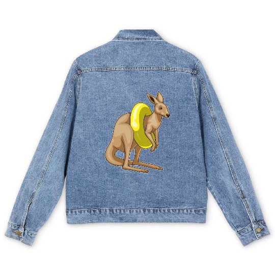 Kangaroo Swimming Swim ring Men's Denim Jackets