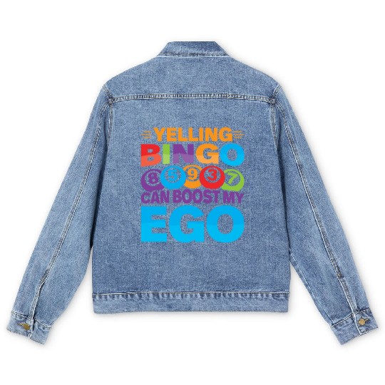 Funny Bingo Caller Men's Denim Jackets