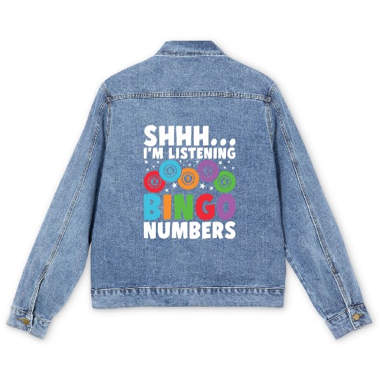 Funny Bingo Gamer Men's Denim Jackets